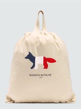 Maison Kitsune Tricolour Fox Tote Ecru
